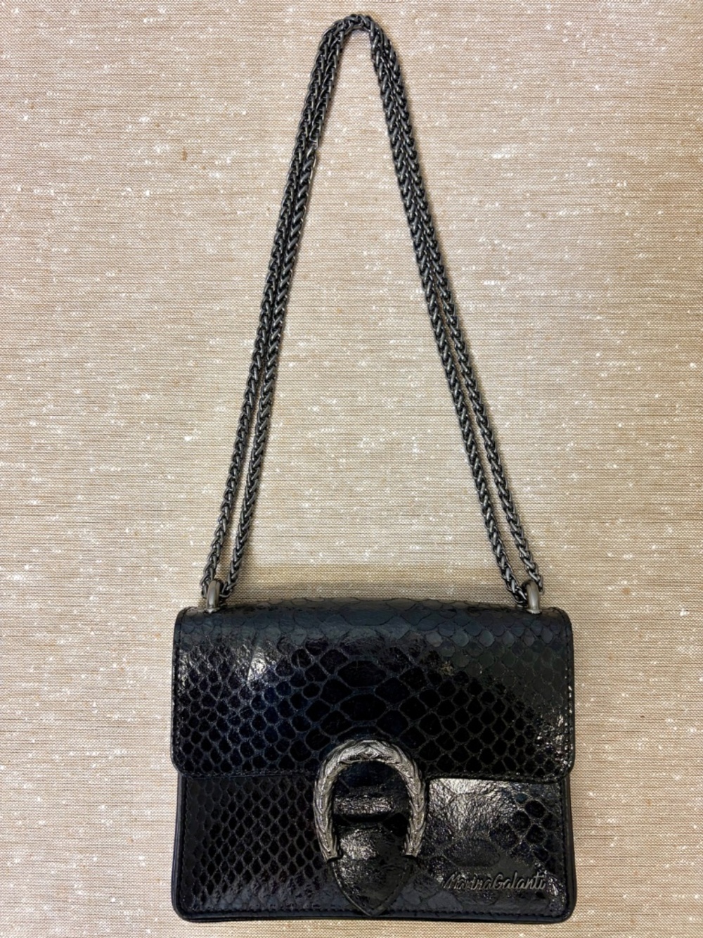 Genuine Italian Leather Snakeskin Marina Galanti Luxury Bag
